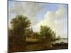 River Scene with a View of Overschie, 1651-Jan Van Goyen-Mounted Giclee Print