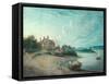 River Scene with Boats, 1815-Sir Augustus Wall Callcott-Framed Stretched Canvas