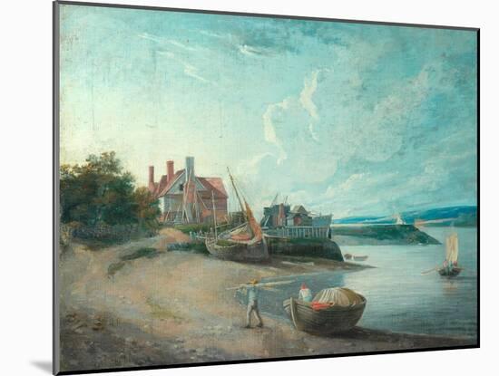 River Scene with Boats, 1815-Sir Augustus Wall Callcott-Mounted Giclee Print