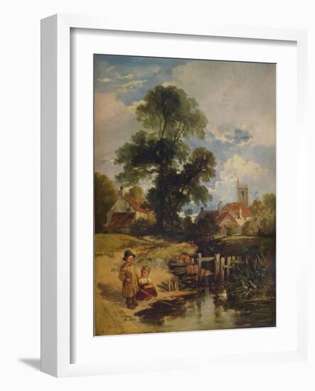 River Scene with Children (The Young Anglers), 1843-William James Muller-Framed Giclee Print