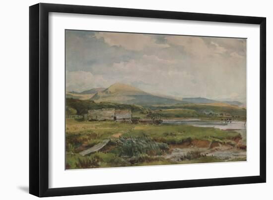 River Scene with Cottages, c1887-Thomas Collier-Framed Giclee Print