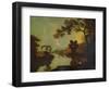 'River Scene, with Figure on Bank', c1779, (1938)-Richard Wilson-Framed Giclee Print