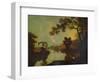 'River Scene, with Figure on Bank', c1779, (1938)-Richard Wilson-Framed Giclee Print