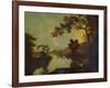 'River Scene, with Figure on Bank', c1779, (1938)-Richard Wilson-Framed Giclee Print