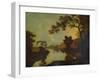 'River Scene, with Figure on Bank', c1779, (1938)-Richard Wilson-Framed Giclee Print