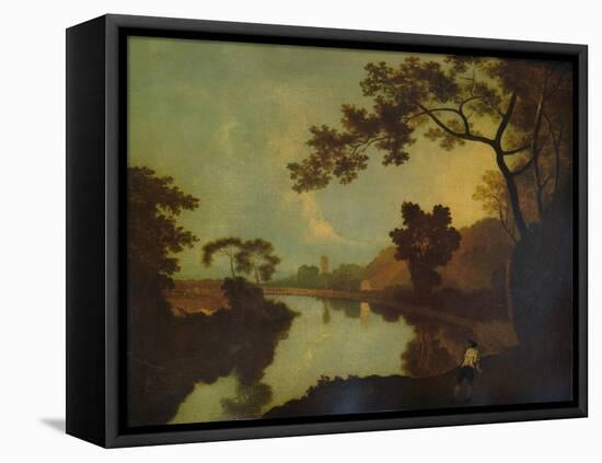 'River Scene, with Figure on Bank', c1779, (1938)-Richard Wilson-Framed Stretched Canvas