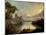 River Scene with Sea and Classical Ruins-Richard Wilson-Mounted Giclee Print