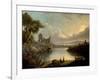 River Scene with Sea and Classical Ruins-Richard Wilson-Framed Giclee Print