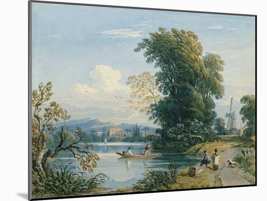 River Scene-John Varley-Mounted Giclee Print