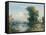 River Scene-John Varley-Framed Stretched Canvas