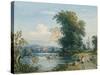 River Scene-John Varley-Stretched Canvas