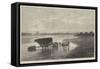 River Scenery in India, Sunset-null-Framed Stretched Canvas