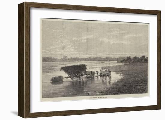 River Scenery in India, Sunset-null-Framed Giclee Print