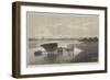 River Scenery in India, Sunset-null-Framed Giclee Print