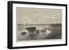 River Scenery in India, Sunset-null-Framed Giclee Print