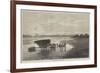 River Scenery in India, Sunset-null-Framed Giclee Print