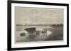 River Scenery in India, Sunset-null-Framed Giclee Print