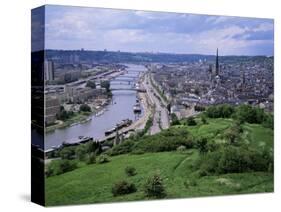 River Seine and Rouen, Seine Maritime, Haute Normandie (Normandy), France-Roy Rainford-Stretched Canvas