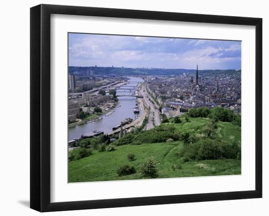 River Seine and Rouen, Seine Maritime, Haute Normandie (Normandy), France-Roy Rainford-Framed Photographic Print