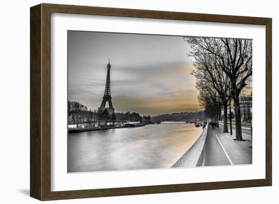 River Seine and The Eiffel Tower-Assaf Frank-Framed Photographic Print