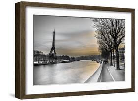 River Seine and The Eiffel Tower-Assaf Frank-Framed Photographic Print