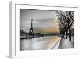 River Seine and The Eiffel Tower-Assaf Frank-Framed Photographic Print