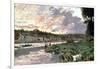 River Seine at Bougival, C1870-Claude Monet-Framed Giclee Print