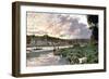 River Seine at Bougival, C1870-Claude Monet-Framed Giclee Print