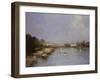 River Seine, Paris (Oil on Canvas)-Antoine Vollon-Framed Giclee Print