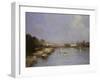 River Seine, Paris (Oil on Canvas)-Antoine Vollon-Framed Giclee Print