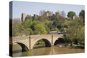 River Severn and Ludlow Castle, Shropshire, England, United Kingdom, Europe-Rolf Richardson-Stretched Canvas