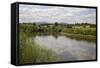 River Severn and the Malvern Hills, Near Kempsey, Worcestershire, England, United Kingdom, Europe-Stuart Black-Framed Stretched Canvas