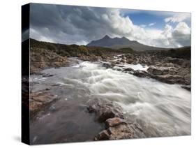 River Sligachan Tumbling over Rocks with Sgurr Nan Gillean in Distance, Glen Sligachan, Isle of Sky-Lee Frost-Stretched Canvas