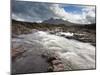 River Sligachan Tumbling over Rocks with Sgurr Nan Gillean in Distance, Glen Sligachan, Isle of Sky-Lee Frost-Mounted Photographic Print