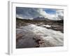 River Sligachan Tumbling over Rocks with Sgurr Nan Gillean in Distance, Glen Sligachan, Isle of Sky-Lee Frost-Framed Photographic Print