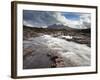 River Sligachan Tumbling over Rocks with Sgurr Nan Gillean in Distance, Glen Sligachan, Isle of Sky-Lee Frost-Framed Photographic Print