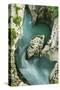 River Soca Flowing Through Velika Korita Showing Erosion, Triglav National Park, Slovenia, June-Zupanc-Stretched Canvas