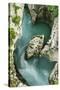 River Soca Flowing Through Velika Korita Showing Erosion, Triglav National Park, Slovenia, June-Zupanc-Stretched Canvas