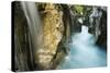 River Soca Flowing Through Velika Korita with Waterfalls, Triglav National Park, Slovenia, June-Zupanc-Stretched Canvas