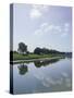 River Somme, St. Valery Sur Somme, Picardy, France-David Hughes-Stretched Canvas