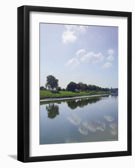 River Somme, St. Valery Sur Somme, Picardy, France-David Hughes-Framed Photographic Print