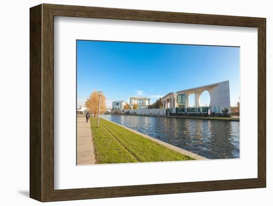 River Spree and Bundeskanzleramt in Berlin, Germany-paul prescott-Framed Photographic Print