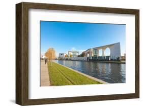 River Spree and Bundeskanzleramt in Berlin, Germany-paul prescott-Framed Photographic Print