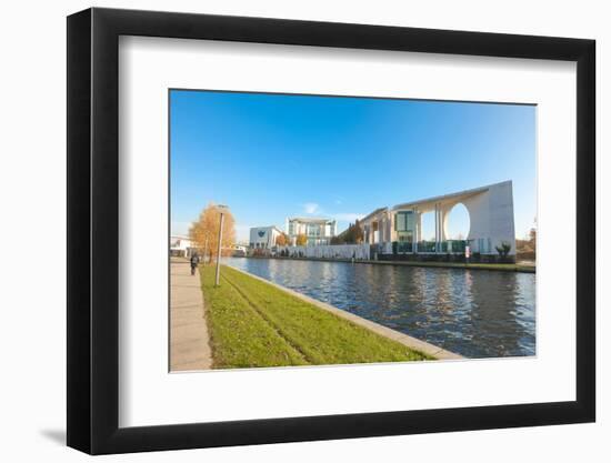 River Spree and Bundeskanzleramt in Berlin, Germany-paul prescott-Framed Photographic Print