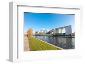 River Spree and Bundeskanzleramt in Berlin, Germany-paul prescott-Framed Photographic Print