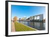 River Spree and Bundeskanzleramt in Berlin, Germany-paul prescott-Framed Photographic Print