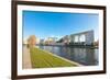 River Spree and Bundeskanzleramt in Berlin, Germany-paul prescott-Framed Photographic Print