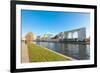 River Spree and Bundeskanzleramt in Berlin, Germany-paul prescott-Framed Photographic Print