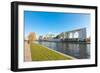 River Spree and Bundeskanzleramt in Berlin, Germany-paul prescott-Framed Photographic Print