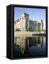 River Spree at Government District, Reichstag, Berlin, Germany, Europe-Hans Peter Merten-Framed Stretched Canvas